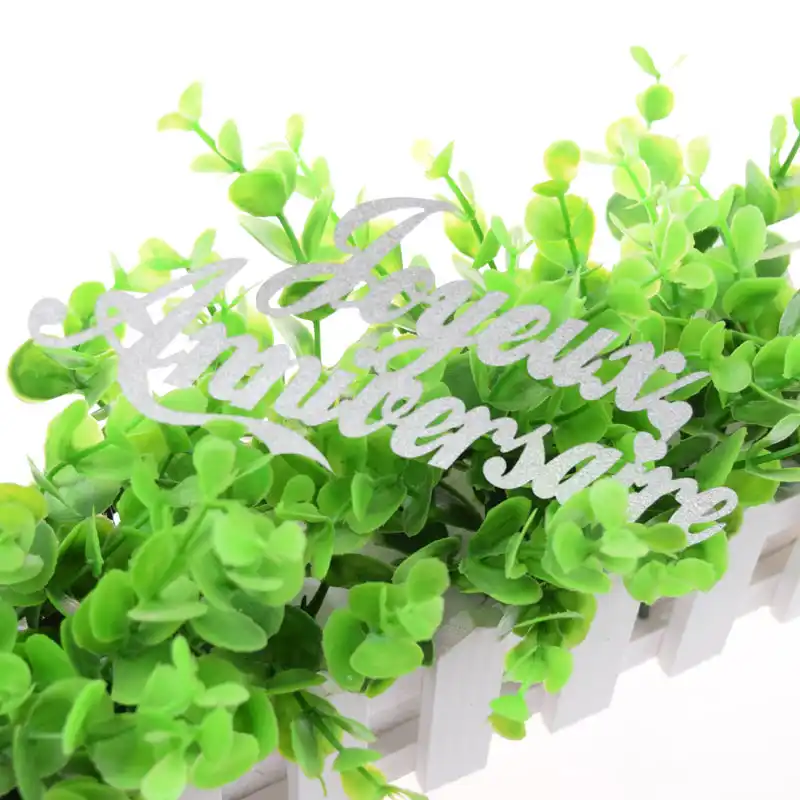 Customised French Cake Flags Happy Anniversary Cake Topper Wedding