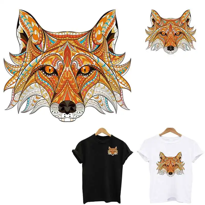 

stickers stripes on clothes Beautiful fox iron on patches application of one another patch heat-resistant clothing applique tops