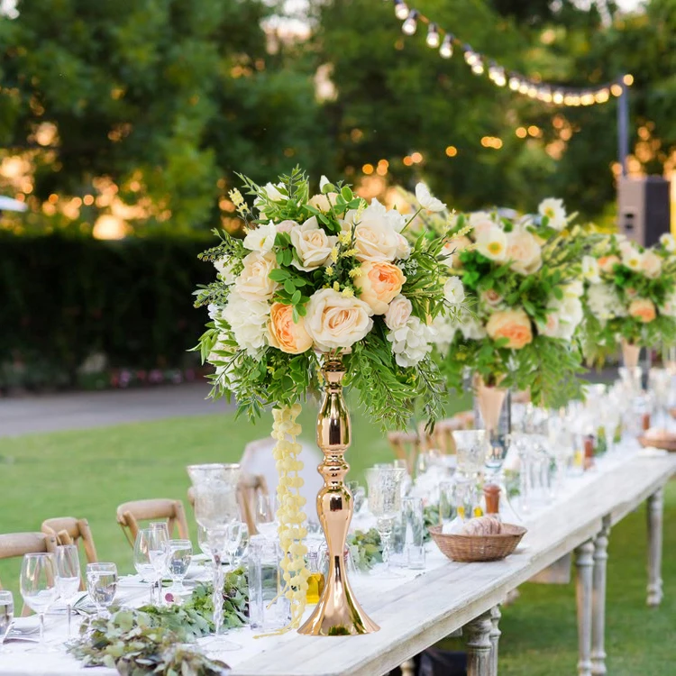 Sale By Bulk Sparking Gold Plated Crystal Wedding Flower Stand
