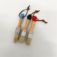 3 шт. Меловая краска натуральная чистая кисть из свиной щетины восковая комбинация круглых деталей кисти использовать со всеми видами меловой краски