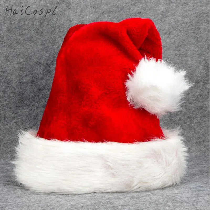 

Christmas Hat For Adult Kids Classic Red White Santa Claus Cosplay Family School Xmas Party Stage Performance Winter Warm Thick