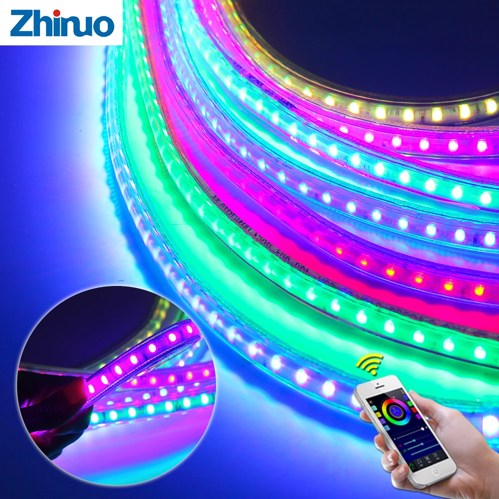 Гибкая светодиодная лента RGB SMD5050 водонепроницаемая неоновая лампа с