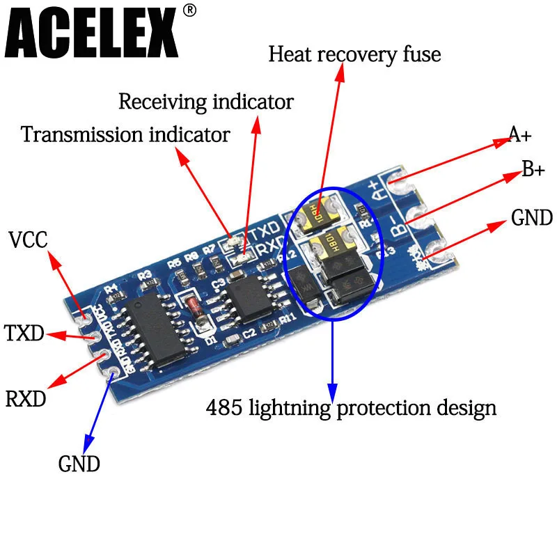 

TTL Turn RS485 Module 485 to Serial UART Level Mutual Conversion Hardware Automatic Flow Control Module
