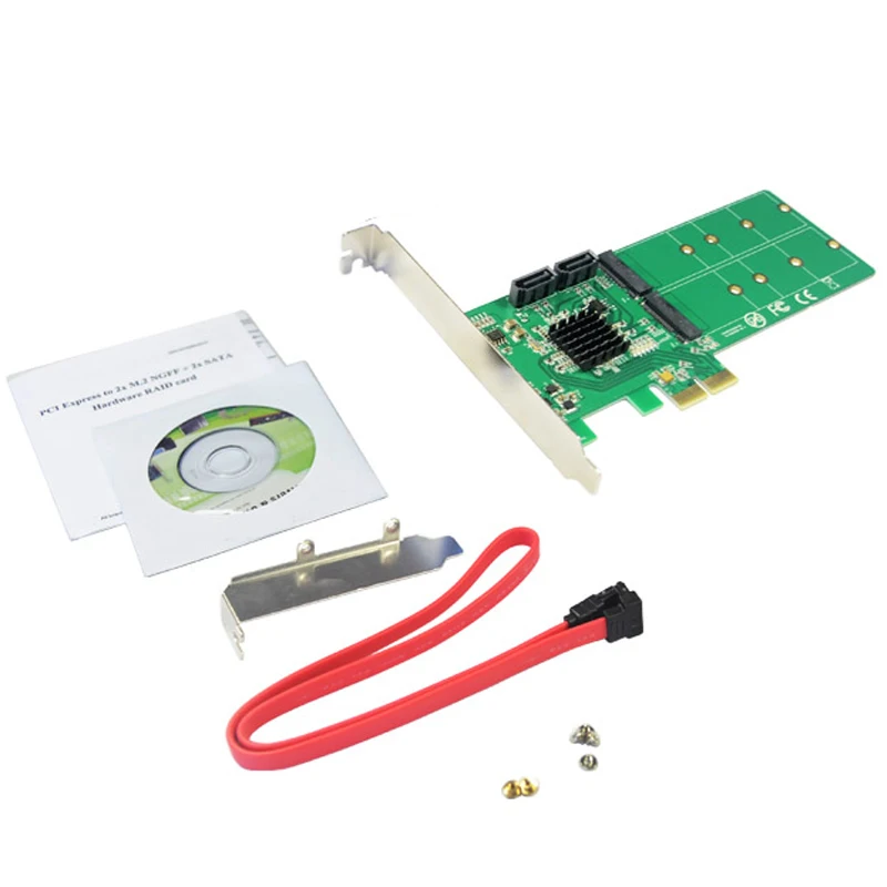  2 Ports SATA 30 + B taste M2 slot zu PCIe 2x Karte HyperDuo SATA 6 Gbps 30 HDD NGFF SSD RAID Gebaut
