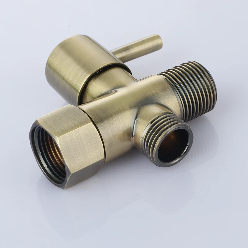 3 ходовой угловой клапан 7/8*7/8*1/2 T adapter античный латунный ручной унитаз биде спрей