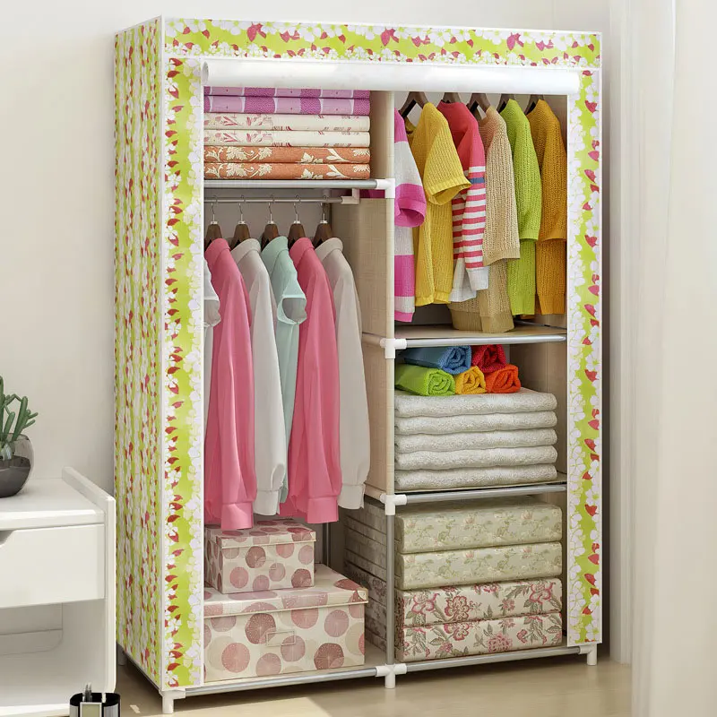 COSTWAY Тканевый шкаф для одежды тканевый складной портативный шкаф для хранения спальня мебель для дома armario ropero muebles - Цвет: 01