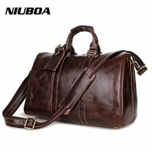 Большая водонепроницаемая Дорожная сумка из натуральной кожи, сумка на плечо, модная мужская кожаная дорожная сумка для путешествий, кожаная сумка для выходных