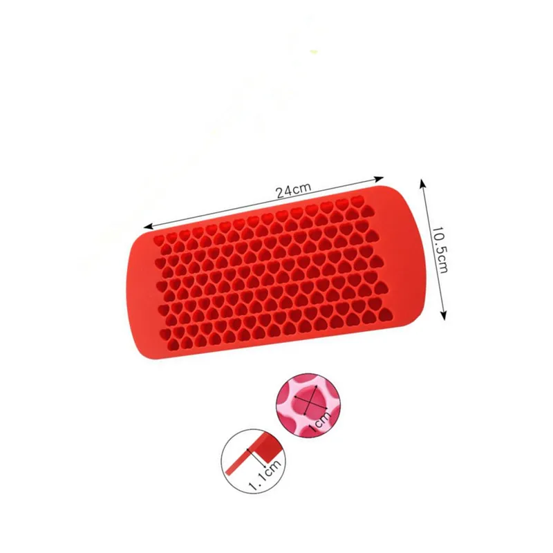 

150 mini heart shaped silica miniature lattice mold Ice Cube Craft Ice salth Soap Silicone Mold
