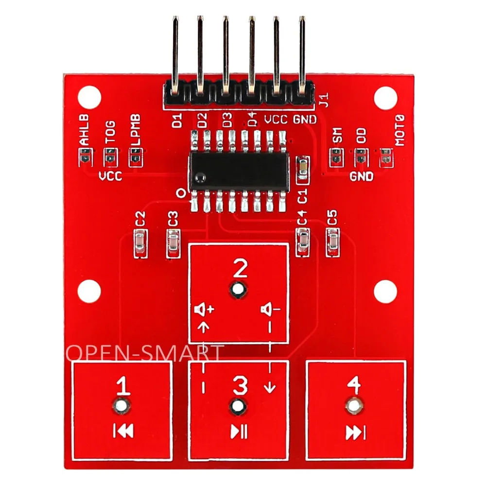 Открытый-умный 4-канальный сенсорный датчик 4 способа сенсорного управления модуль высокой чувствительности 4-CH сенсорная плата для