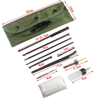 

New AR M16 Cleaning Set Tool Brushes For 5.56mm, 20 - 25 Caliber Rifle Pistol Airsoft Cleaner Kit Hunting Accessories RL37-0034