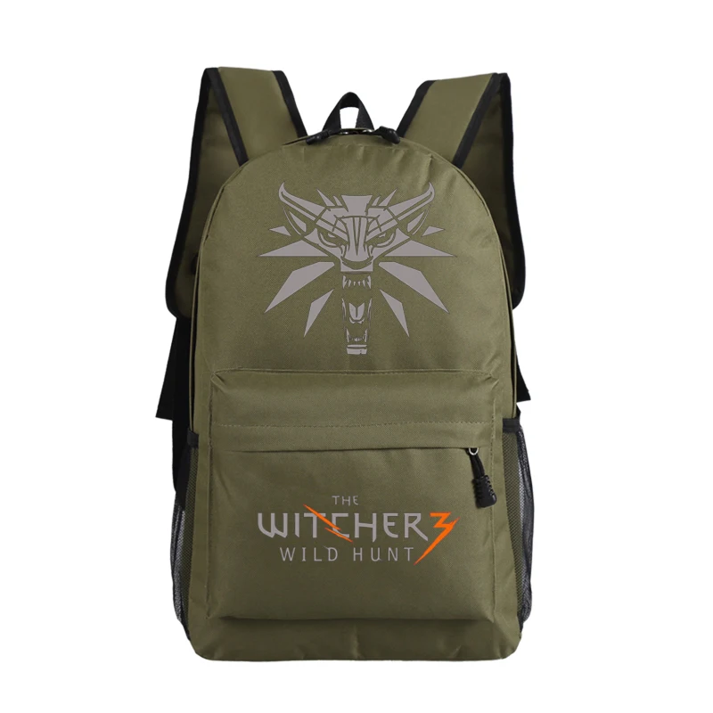 

2018 Game The Witcher 3: Wild Hunt Printing Backpack Canvas Men Backpack Witcher School Bags Laptop Backpack Travel Rucksack