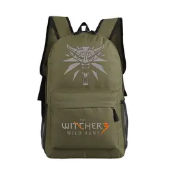 2018 игра Ведьмак 3: Дикая Охота печати рюкзак мужские парусиновые рюкзак Ведьмак школьные сумки ноутбук рюкзак