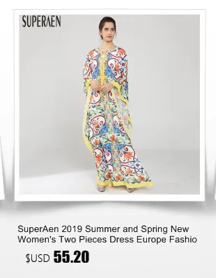 SuperAen Европейская мода весна и лето новое женское платье 2019 дикая Хлопковая женская одежда Полосатое платье с длинными рукавами женское