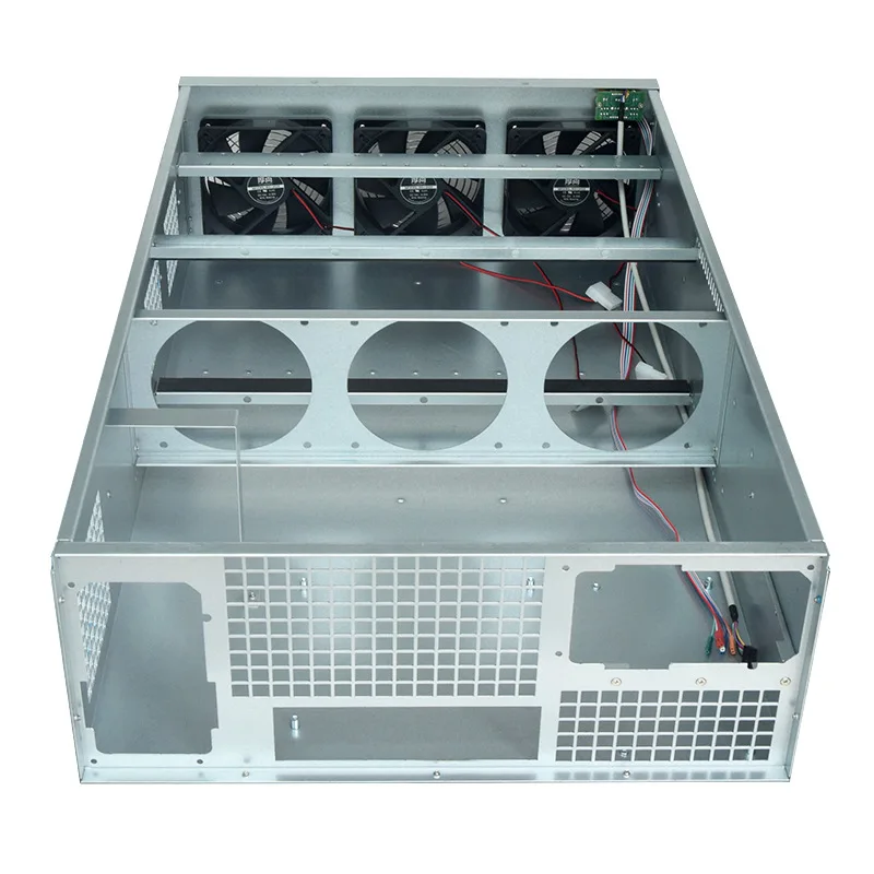 19Inch Rackmount Crypto Coin Case Mining Rig Frame GPU Holder USB Miner Panel Computer Case Sever Mechine Chassis RX 480 570 580