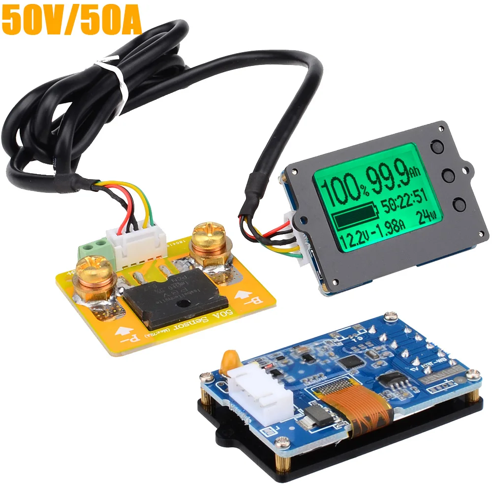 

50V 50A Precise Real Capacity Tester Coulomb Counter Coulometer For LiFePO4 Lithium LiPo/LiIon Battery Free shipping 12000759