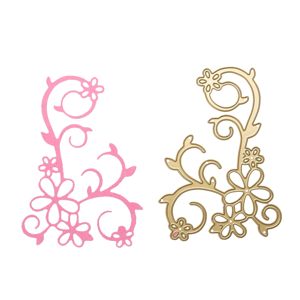

Flower Gold Silver Metal Cutting Dies DIY Handmade Craft Stencils Scrapbooking Card Embossing Paper Craft Decor 77x109mm
