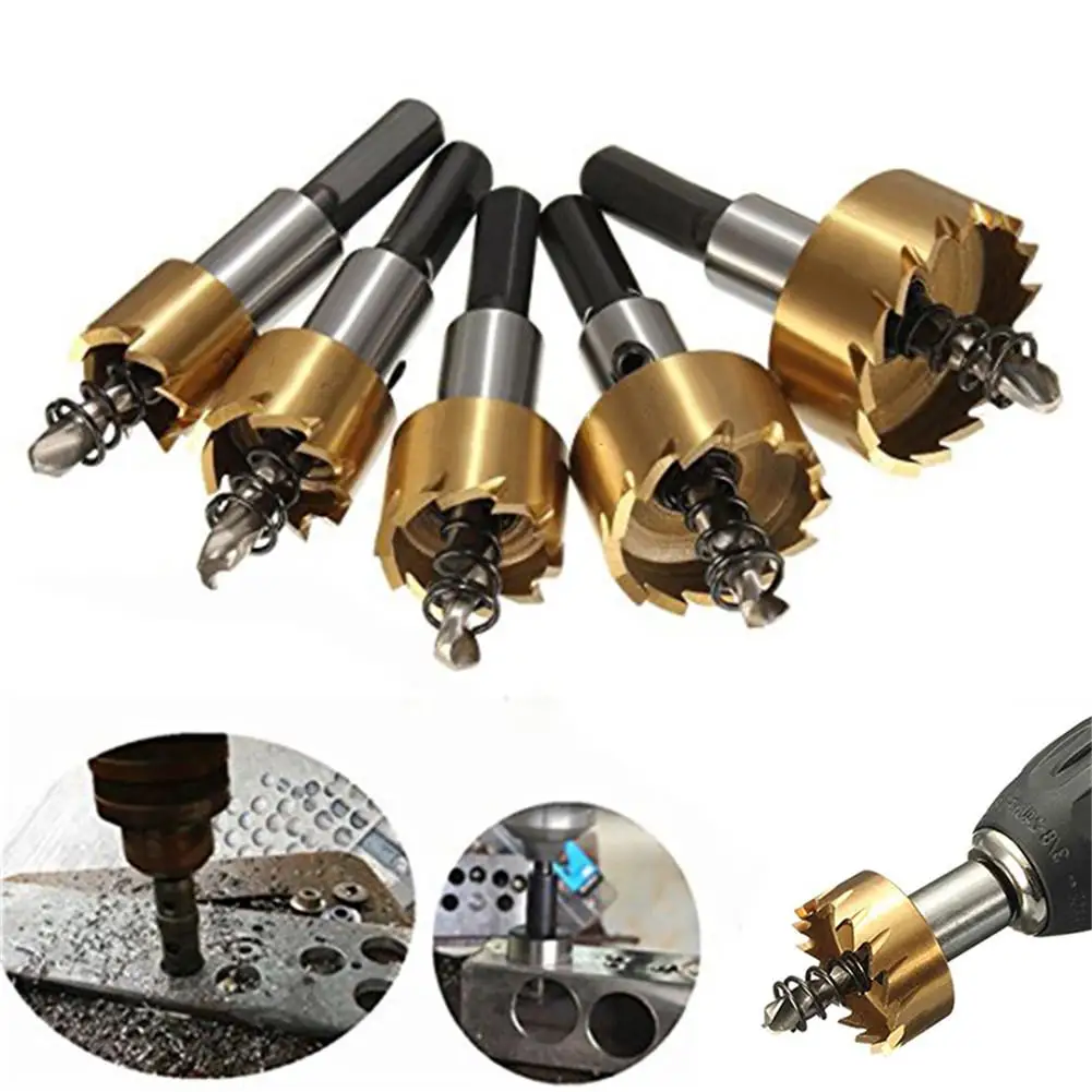 5pcs HSS Drill Bit Set Hole Saw Cutter 16-30 mm With 5 Wrenches For Wood Metal Alloy Drilling Tools 5pcs HSS Drill Bit Set Hole Saw Cutter 16-30 mm With 5 Wrenches For Wood Metal Alloy Drilling Tools