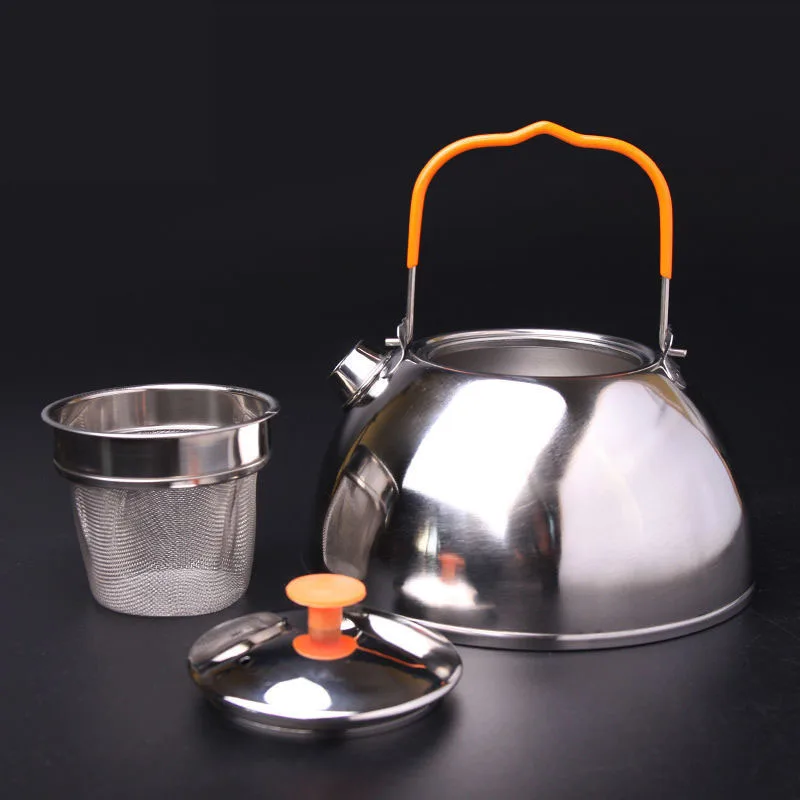 0.6L Outdoor Camp Picnic Cookware Mini Teapot Stainless Steel Kettle