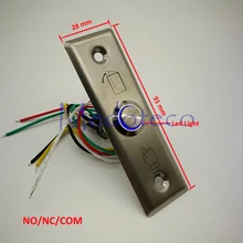 Высококачественная светодиодная кнопка выхода из нержавеющей стали металлический переключатель для системы контроля доступа тонкий нет/NC/COM кнопка открывания двери