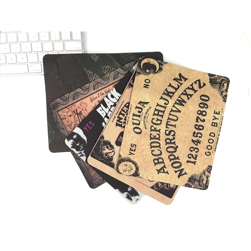 Top Selling Luxury Printing Ouija Board Custom Skin Non Slip Durable Rubber Mousepad for PC Optical Mouse