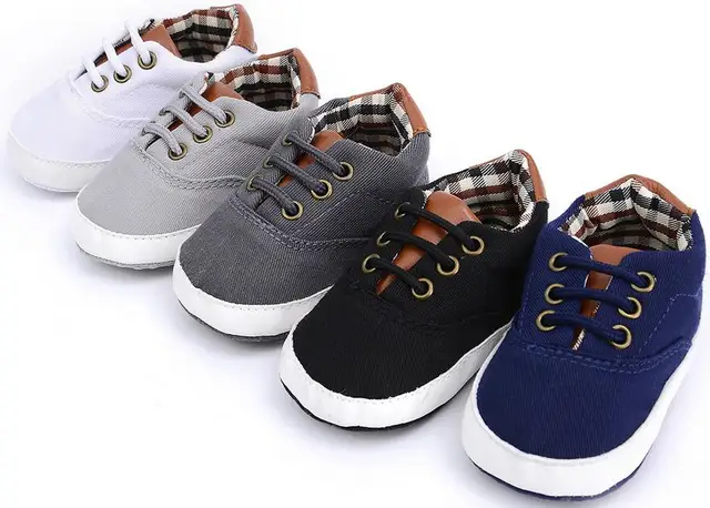 US $3.56 2020 new Spring solid canvas baby moccasins shoes baby boys lace up shoes leisure sneakers fashion 
