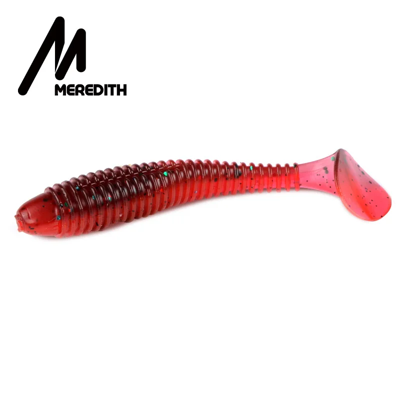 MEREDITH 75 мм 3 г 10 шт. мягкие приманки для рыбалки Craws мягкие приманки FAT Swing Impact Swimbait Bass shad воблер - Цвет: A