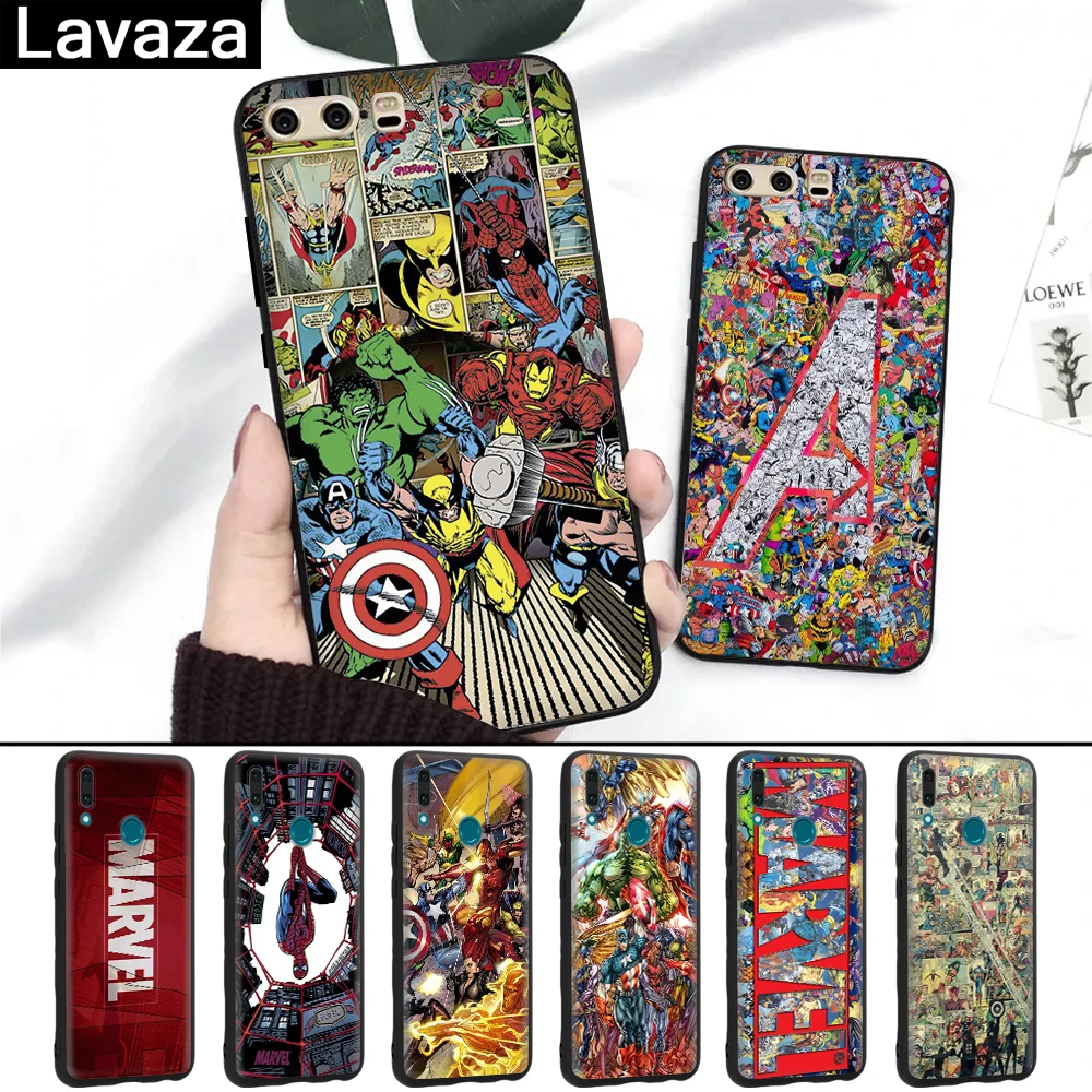 

Lavaza Marvel Avengers Heros Comics Silicone Case for Huawei P8 Lite 2015 2017 P9 2016 Mini P10 P20 Pro P Smart 2019
