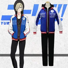 Nueva llegada anime costume yuri yuri en ice plisetsky uniforme cosplay traje unisex para adultos hombres y mujeres