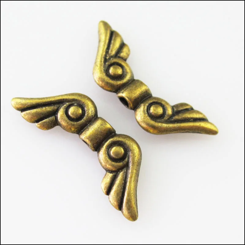 

New 15Pcs Antiqued Bronze Lovely Wings Spacer Beads Charms 7x20.5mm