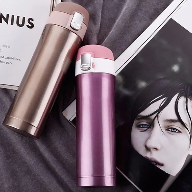 

Stainless Steel 500ml Thermos Cup Vacuum Flasks Coffee Tea Milk Travel Mug Thermo Bottle Gifts thermal cup