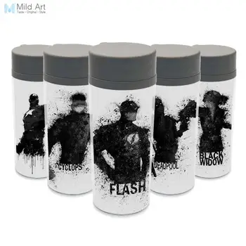 

Personalized BPA Free Plastic Insulated Watercolor Black White Superhero Batman Movie Wide Mouth 300ml Kids Water Bottles Gifts