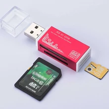Универсальный 4 в 1 USB адаптер для телефона 2,0 Micro SD/TF SDHC PRO Duo считыватель карт памяти адаптер мини-считыватель карт цвет случайный