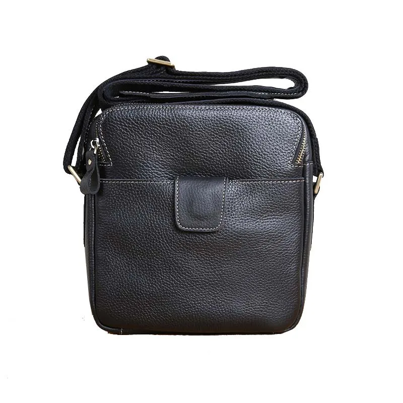 AETOO Leather Men's Bag Shoulder Messenger Bag Vertical Top Layer Leather Business Casual Leather Bag