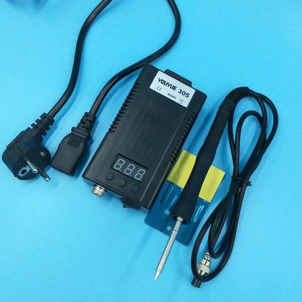 

EU/US plug 220V/110V 70W youyue305 mini Portable Digital soldering station Electric solder iron+T12 tips Heating Core 100~240V