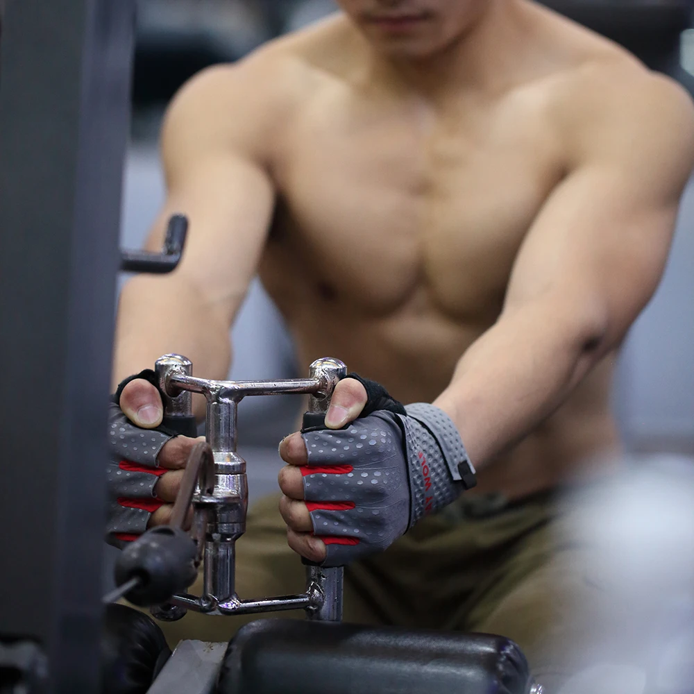 DAY WOLF gloves Training fitness Weight lifting cycling Genuine Leather Palm Protection&Strong Grip Breathability&Comfort fit 