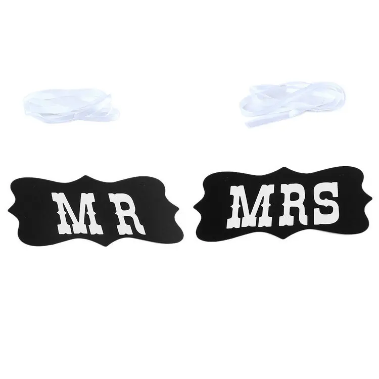 Свадебные принадлежности 1 комплект "MR& MRS" гирлянда из букв баннер жениха и невесты реквизит для фотосессии Забавные знаки для стула