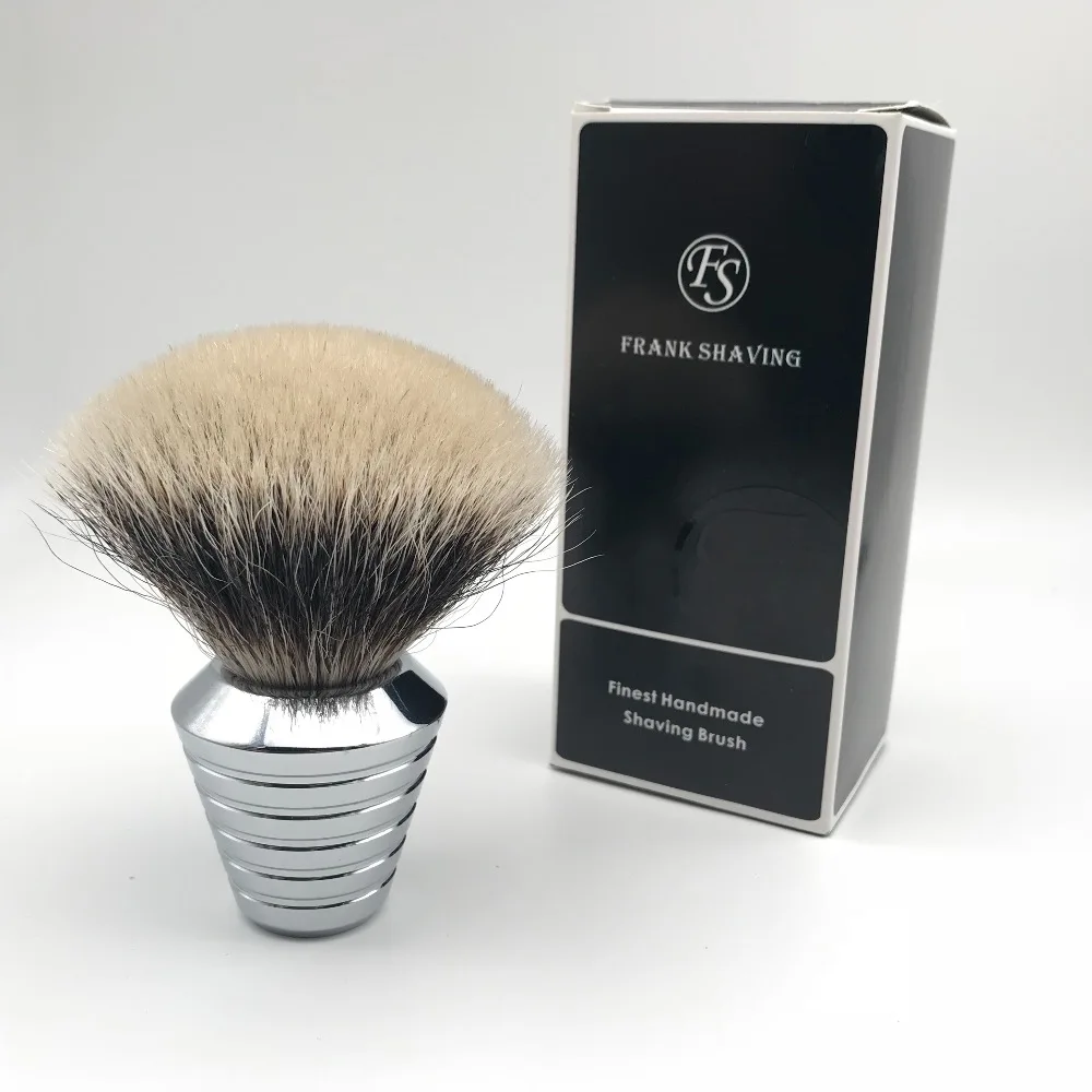 

Christmas Sales Frank Shaving(FS)-26mm Finest Badger Shaving Brush Chrome Metal Handle Laser FS Logo FREE SHIPPING