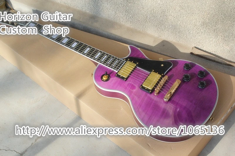 Good Cheap Price Custom Guitar Flame Top AAA Chinese LP Guitars Solid