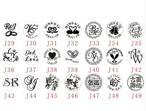  double letter design wedding Invitation Retro antique sealing wax stamp customize logo Personalized - 32343987571