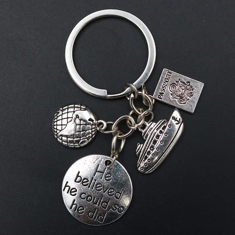 Jewelry Crafts Traveller Keychain Cruise Ship Keychain Keyring Ship