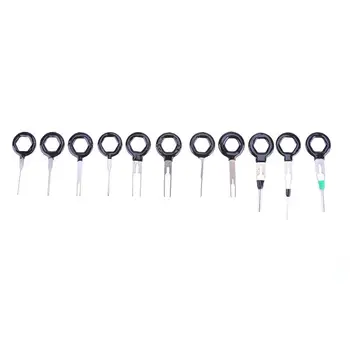 

11 Pcs Connector Pin Removal Auto Car Plug Circuit Board Wire Harness Terminal Extraction Pick Crimp Pin Back Needle Set