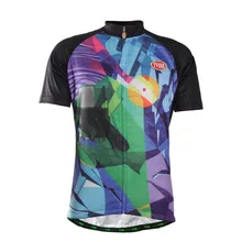 TVSSS Men’s Professional Summer Cycling Jersey Colorful Abstract Printing Black Bike Jersey Sports Clothes Cycle Shirt