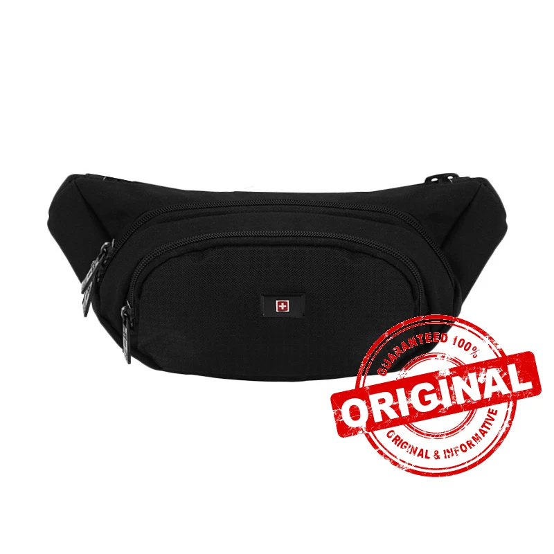 

Quality Small Casual Waist Pack Waist Bag for Cellphone and Wallet Water-resistant Bag Black Travel Bag SW9421