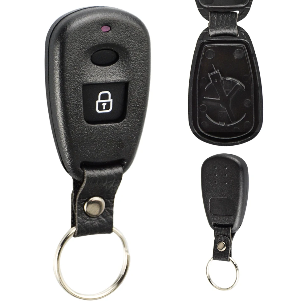 OkeyTech Remote Control Car Key Shell 1 Button Keyless Entry Smart Key Cover Case Keychain For Hyundai Elantra Santafe Terracan