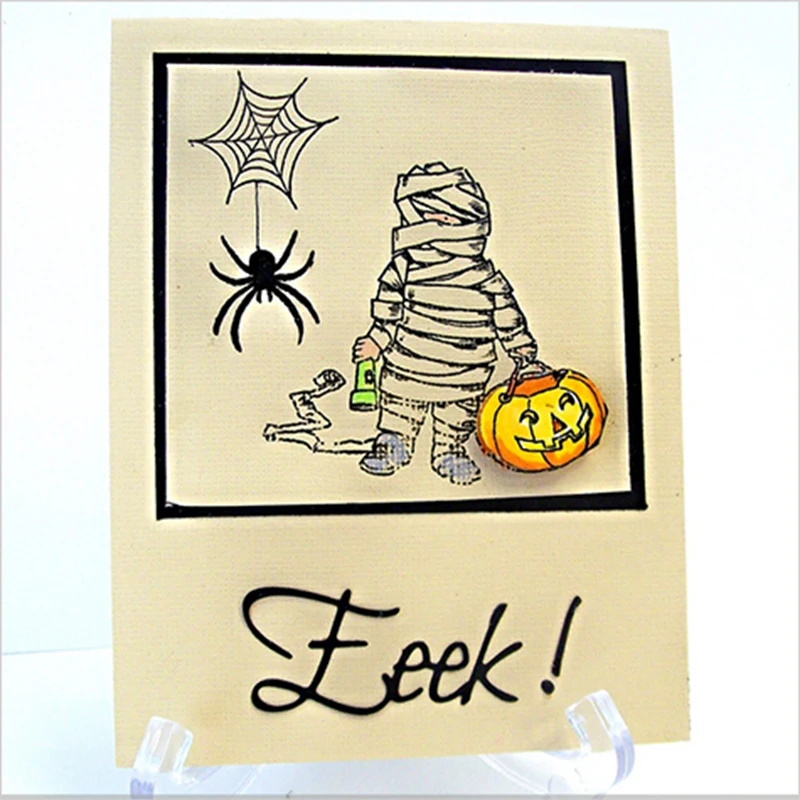 

Halloween Eeek Boo Metal Cutting Dies Stencil for Scrapbooking Photo Album Embossing Paper Cards Making Decorative Crafts