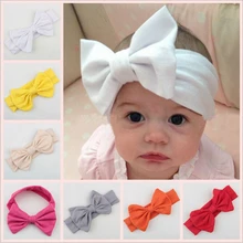 New arrived handmade bowknots/tie decoration Solid Cotton baby headbands 10pcs infants Elasticity hair bands diy jewelry making