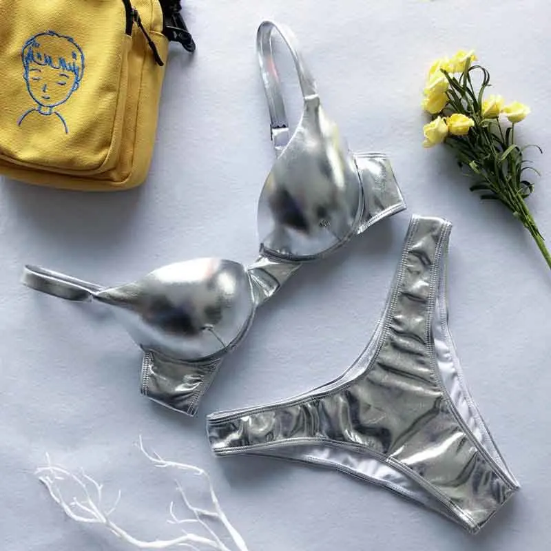 

Sexy Bikini Set Swimsuit Women Bikinis 2019 Mujer Push Up Swimwear Woman Summer Bright Femme Biquini Neon Bikini Women Swim Wear