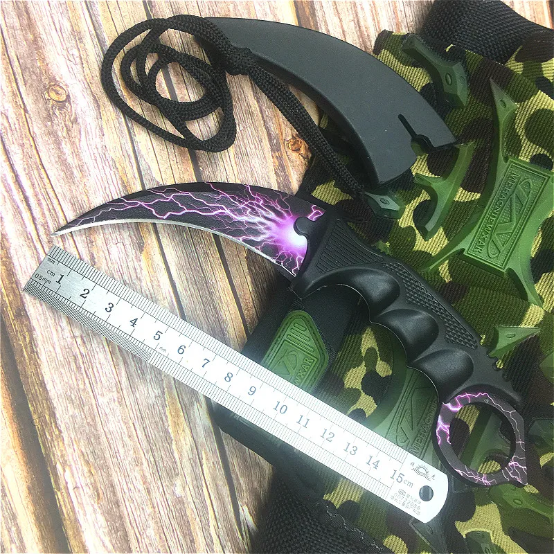 Стильный нож-коготь PEGASI csgo7.5-дюймовый с узором молнии обеспечивает ножны и шейную веревку для удобной переноски тактического ножа-когтя