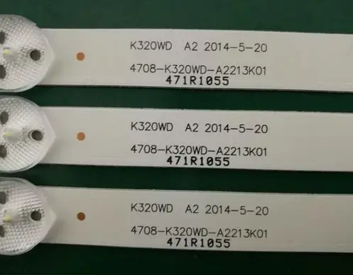 

3 Pieces/lot LE32D59 32PFL3045 New LED strip K320WD 4708-K320WD-A2213K01 A4213K01 471R1055 471R1P53 8 LEDs 618mm