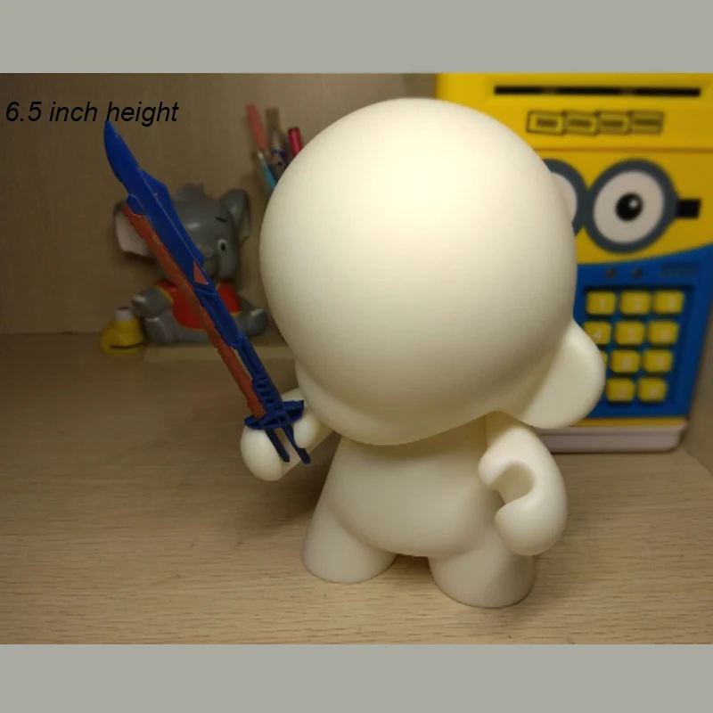 New Arrival Kidrobot Munny 6.5 inch DIY Paint Vinyl Doll Action Figure Doll White Color With Opp Bag